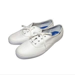 Classic White Champions Keds Leather Sneakers